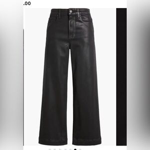 Paige Women’s Anessa Wide Leg Faux Leather Pants 28 Black